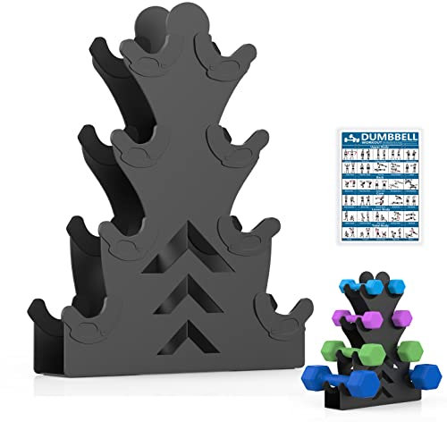 Dumbbell Storage Rack Weight Organizer Rack Only for Home Gym Weight Rack No need Assembly (4-Tier)