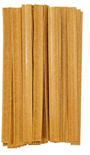 Verschlussclips - Beutelverschlüsse - Tütenverschlüsse, NATURBRAUN (150 x 8 mm, 100 Stück)