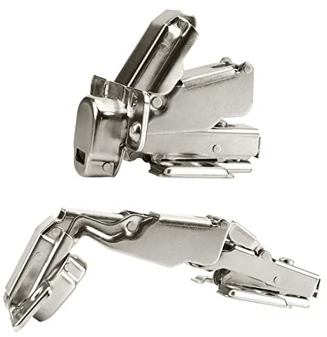 Kabinetttüren Scharniere Schrankscharnier 1 Paar 175/165 Grad Schrankscharniere, Verdeckte Hydraulisch Verstellbare Montage Soft Close Kabinettscharniere (volle Überlagerung)