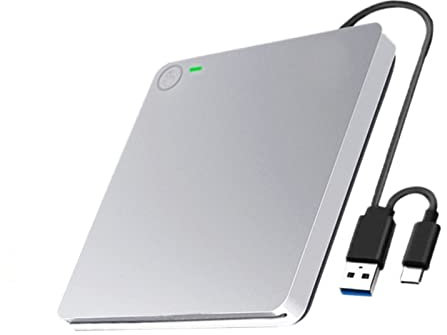 Areyourshop Genuine Bluray Burner External USB 3.0 Player DVD CD BD Recorder Drive Silver