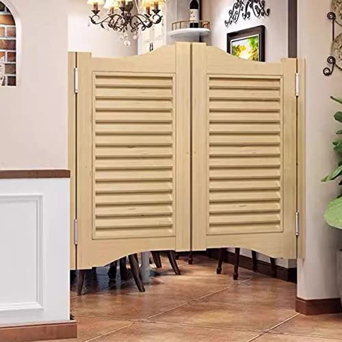 Pendeltür Saloontür Schwingtür Flügeltür 50 60 70 80 100 120 140 150 CM Groß Schwingtür Für Den Flur, Innere Halbtür/ Lamellentür/ Salontür/ Cafétür/ Bar-Tür/ Holztür Mit Scharnieren ( Color : WxH , S