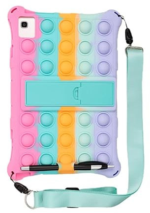 Compatible con Teclast T40 T40S M40 Plus Pro 10,4 2021 Funda de Silicona Suave for niños T40 5G T50 anticaída Phablet Fundas con Soporte(Color:Pink,Size:For Teclast M40)