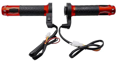 Uposao Motorrad Heizgriffe, 1 Paar 12V Motorrad 7/8 Zoll Lenker Heizgriffe Elektrische Heißluftheizung Handgriffe Lenkerwärmer mit 22mm Lenker für Motorrad Fahrrad ATV