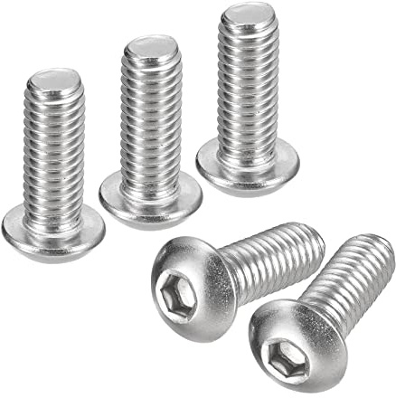 QUARKZMAN Knapphuvud Socket Huva 3/8-16 x 1 tum 5 st 304 Rostfritt Stål Fästning Hexagonal Bult Komplett Gängskruvar Hexagonal Guide