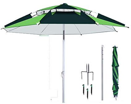 MekUk Angelschirme Fischereiregenschirm / 2.2 / Universal/Sonnenschutz/Regen/Stark/Fischregenschirm/Fischen/Sonnenschirm/Fischereiausrüstung/DREI Klapp/Fischereiregenschirm/Großer