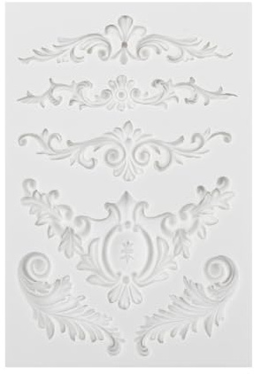 Luckious Brand 3D Baroque Sculpted Cake Mould - Flower Lace Retro Relief Silicone Fondant Mold for Cake Decoration and Handmade Craft DIY