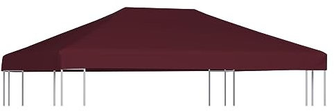 ARKEM Telo Gazebo Copertura in Tessuto Poliestere 100% - Telo per Gazebo da Giardino Esterno Vari Modelli,Copertura Superiore per Gazebo 310g/m² 3x4m Bordeaux