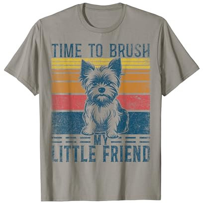 Teacup Yorkie Harness Plush Toy Yorkshire Terrier Teacup T-Shirt
