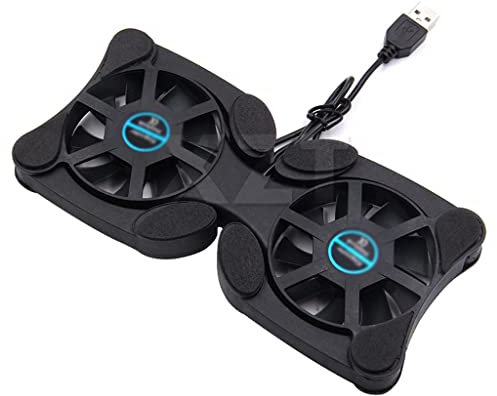 Foldable Laptop Cooling Pad with Dual Fan Mini Laptop Cooling Pad for 7-15 Inch Laptops