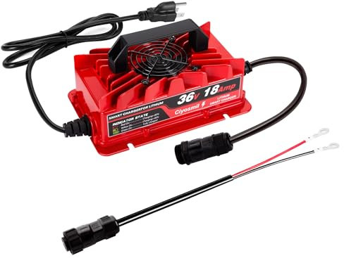 Ciyosmil 43,8 V 18 A Lithium-Batterie-Ladestation Ladegerät, IP65 wasserdicht, für 36 V (38,4 V) LiFePO4-Batterie, ideal für Golfwagen, Wohnmobile und 36-V-Schleppmotoren
