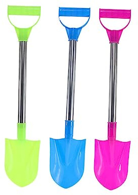 ifundom Palas de Nieve de Juguete para Niños 3 Piezas Tamaño Pequeño Acero Inoxidable Colores Aleatorios para Juegos al Aire Libre Invierno Obsequio Infantil Nieve Patio Color Aleatorio