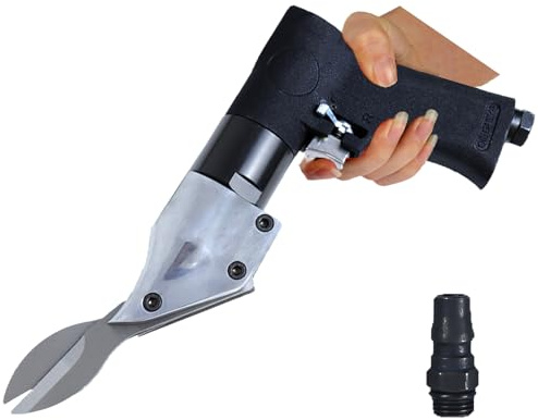 Pneumatic Scissors, 1/4in Air Shears, Pneumatic Metal Cutter Steel Straight Blade Scissors, for Metal Sheet Diamond Mesh Iron Stainless Steel Plate,Free-Speed: 2,500