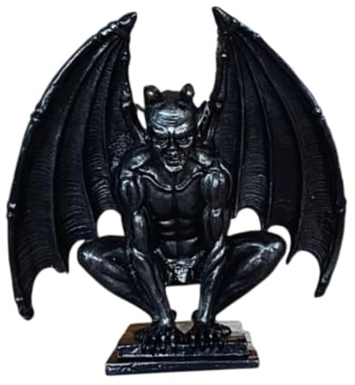EHJRE Resin Angel Gargoyle Statue for Indoor and Outdoor Use, Black