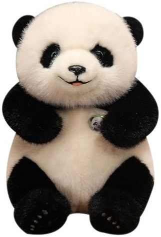 KUKUShining Süßes Panda Plüschtier, Flauschige Weiche Kuscheltiere Bär Plüschkissen Puppe for Frauen Mädchen Kinder Dekoration(25cm/9.84in)
