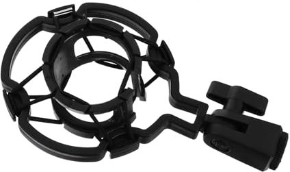 GALPADA Soporte De Micrófono Vibration Montura De Choque Para Micrófonos De Diafragma Accesorio Para Grabación y Transmisiones Soporte De Clip Duradero Negro