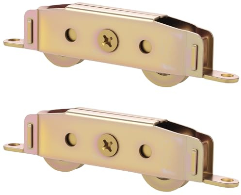 2 Pcs Sliding Glass Door Rollers Replacement 1-1/4 Steel Ball Bearing Patio Doors Wheels Side Adjustable Door Roller Assembly