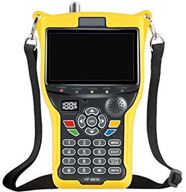 Mesureur de Signal Satellite, VF 9930 DVB-S2/T2 MPEG4 DVB H.265 Satellite TV Finder Récepteurs De TV HD Satellite Récepteur Compteur Signal Test 4.3 Pouces LCD(VF9930 with CCTV)