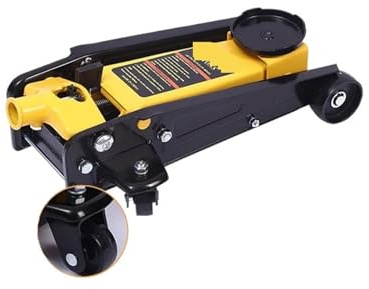 KONGMM Cric Hydraulique Cric hydraulique de Sol 2T/3T, cric pneumatique à Profil Bas, cric de Course en Acier Robuste avec Pompe de Levage à Piston(3 Tons)