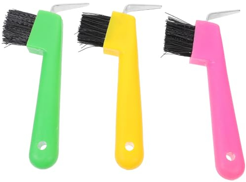 SHINEOFI Hufkratzer Pferd mit Flexiblem Griff Ergonomisch Stabiles Hufpflege Werkzeug mit Bürste und Haken zur Gründlichen Reinigung von Pferdehufen und Hufeisen Langlebig Zufällige Farbe
