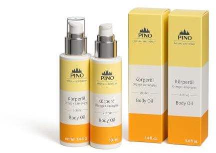 Pino Körperöl Orange Lemongras, Naturreines Pflegeöl, 100 ml