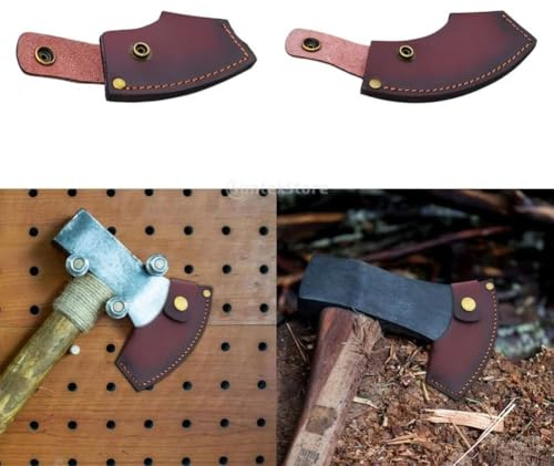 Secure Leather Axe Sheath with Convenient Quick Access Design Suitable for Outdoor, Camping, Hiking, and Woodworking Tasks (13cm)