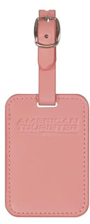 American Tourister Etiquetas equipaje - Para maletas y bolsas, con correa ajustable, tarjeta de dirección incluida, Set de 2 piezas, Rosa solar (Solar Pink)