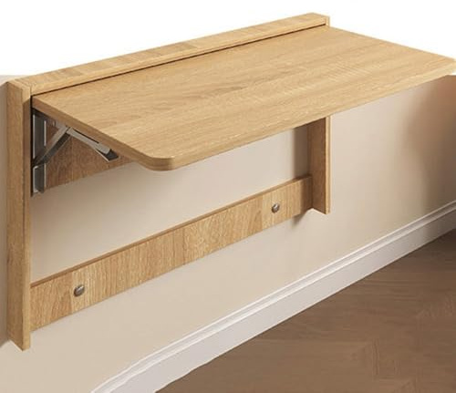 ZYXQQJ Scrivania Pieghevole A Muro Tavolo Ribaltabile A Parete Tavolo Da Lavoro Multifunzionale In Legno Per Piccoli Spazi 59×79cm 79×39cm(Wood,23x15in/59x39cm)