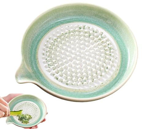 New Gradient Ceramic Grater Plate | Exquisitely Handcrafted Ginger Grater Plate | for Home Kitchen Chocolate Onion Lemon Fruits Vegetable Meal Prep