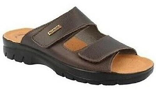 Fly Flot Alatri, Ciabatte Uomo in Evopell, con Doppio Strappo Regolabile, Sottopiede in Pelle, Marrone, 39 EU