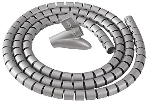 Fellowes CableZip Kabelschlauch, Länge 200 cm, Durchmesser 2 cm - Silber