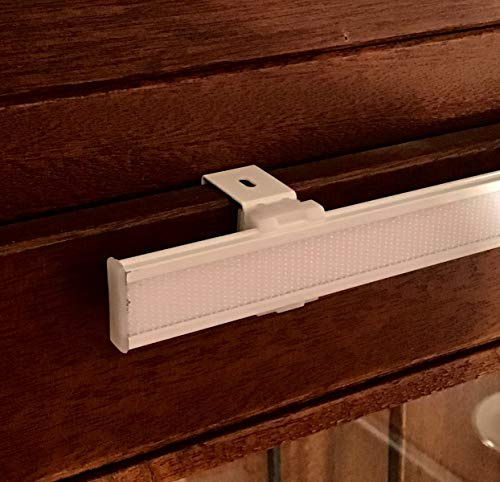 Binario Completo per Tende a Pannello a Finestra-Larghezza da cm 40 a 100 -Profilo velcrato+Supporti Senza forare+Peso (B - cm 45)