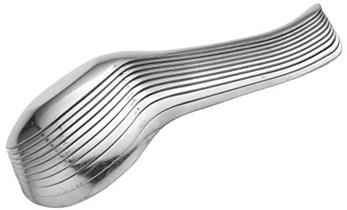 Freebily Cuillère À Soupe en Acier Inoxydable Cuillères Riz Chinoises Japonaises Cuillères à Café Dessert Cuillère De Table Fournitures de Cuisine Restaurants Anti-adhésifs Argenté B 14.5 x 4 CM