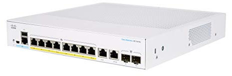 Cisco Business CBS350-8FP-2G Managed Switch | 8 GE-Ports | Full PoE | 2 x 1G-Combo-Ports | Begrenzter Lebenszeitschutz (CBS350-8FP-2G)