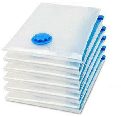 Hongu Set da 6 Sacchetti Salvaspazio Sacchi Sottovuoto 70x110 Riutilizzabili per Piumoni, Cuscini, Lenzuola, Cappotti, Coperte, Abiti, Vestiti