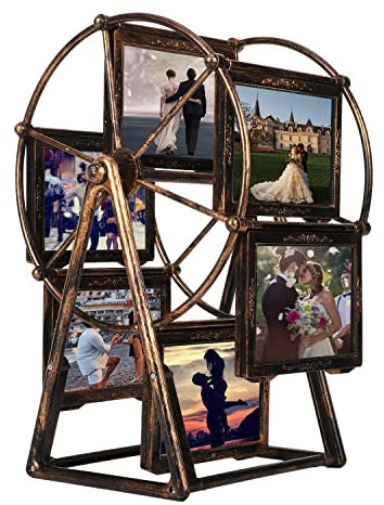 aleawol 12 Foto Cornice Portafoto Ruota Panoramica in Rilievo, Ruota Panoramica da 5 Pollici, Mulino a Vento, Cornice Vintage per Decorazione Della Casa, Matrimonio, Natale, Regali di Compleanno