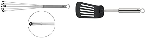 WMF Profi Plus Rührblitz Reduzierring 32 cm, Schneebesen Silikon -Kugeln & Profi Plus Pfannenwender Kunststoff 32,2 cm, Cromargan Edelstahl teilmattiert, Kunststoffvorderteil, spülmaschinengeeignet