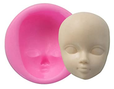 Moldes faciales de silicona, bonitos moldes de silicona para cara de bebé, caras de muñeca para manualidades, moldes de arcilla hechos a mano, molde de chocolate para fondant, decoración de pasteles,