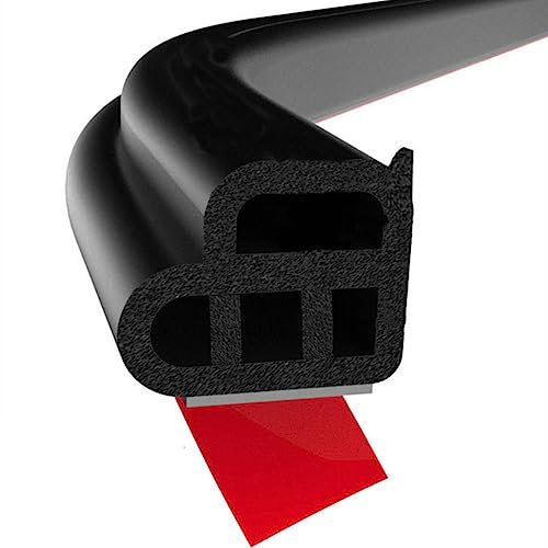 2-5M Bandes D'étanchéité En Caoutchouc De Porte De Voiture Auto Double Couche D'étanchéité Adhésif Autocollants Porte Tronc Isolation Acoustique Intérieur Accessoires-14X12mm,5M