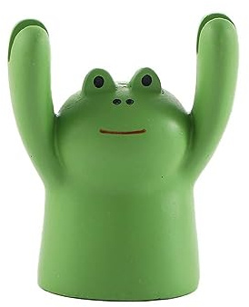 Memohalter Harz Cartoon Tier Bildhalter Kartenhalter Büroklammer Halter Fotoklammer Memoständer Desktop Dekoration für Home Office (Frosch)