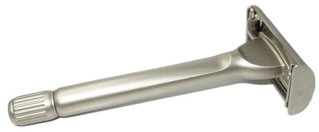 Magyfosia Rasoio di sicurezza classico a farfalla aperto a doppio bordo per uomo e donna, rasoio manuale liscio con 10 lame in acciaio inox super affilate, ricariche con manico lungo e pesante (rasoio