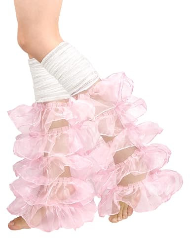 Benefeet Sox Niedliche Beinstulpen Kawaii Y2k Harajuku ausgestellte Rüschen Spitze Beinstulpen Mädchen Goth Lolita Japanische Lange Slouch Socken, Rosa Spitzenrüschen, Einheitsgröße