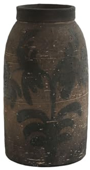 Home ESPRIT Vase Marron Terre Cuite Orientale 19,5 x 19,5 x 35,5 cm