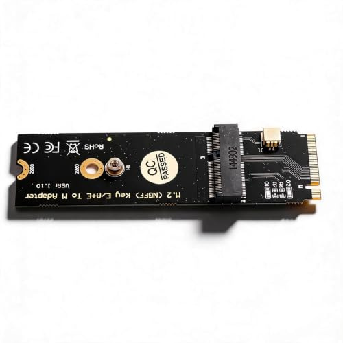M.2 NGFF A E Key WiFi Bluetooth 4.2-Karte auf M.2 Key M SSD-Adapter, Kabellose NGFF A/E-Key WiFi-Karte auf M.2 NGFF Key-M NVME SSD-Adapter für AX200/AX201/AX210