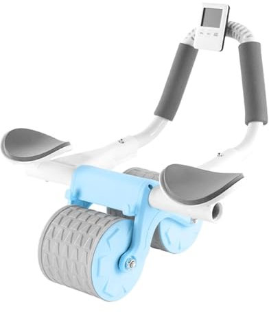 REIFOR Fitnessgeräte Für Zuhause Roller-Rad Mit Timer, Automatischer Rückprall, Bauchmuskel-Rad, Ellenbogenstütze, Bauchmuskel-Roller-Rad, Kerntraining Bauchtrainer(Blue)