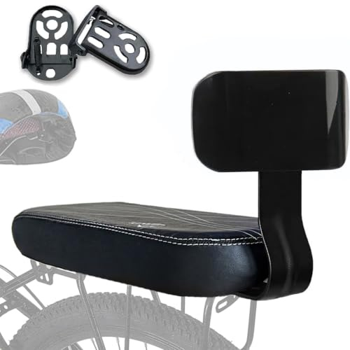LIBRNTY Bambini Sedile Posteriore Cuscino+Pieghevole Pedale Posteriore,2024 Nuovo Schienale Ispessito,Cuscino per Sedile Posteriore per Bicicletta di Montagna Sedile Posteriore per Veicolo Elettrico