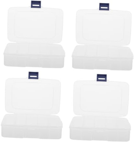 OSALADI 4stücke Portable Aufbewahrungsbox Für Sägen Mit Fächern Transparente Werkzeug-organizer-box Für Kleinteile Und Zubehör Robust Und Platzsparend Für Werkstatt Und Garage