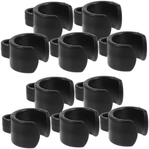 Clip per Cavi da Microfono Nero, 20 Pezzi, Plastico 20mm | Organizzazione Cavo, Uso Viaggio e Outdoor, Installazione Semplice, Design Leggero