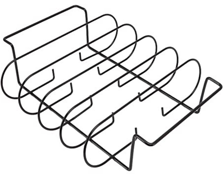 Jeffergarden Support à Côtes en Fer, Support à Rôtir, Support à Côtes pour Fumer et Griller, Peut Contenir jusqu'à 4 Côtes pour Accessoires de Barbecue en Plein Air