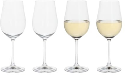 Dartington Crystal Bliss White Wine Glasses | Set of 4 Glasses | Elegant Glassware for White Wine, Entertaining & Everyday Use