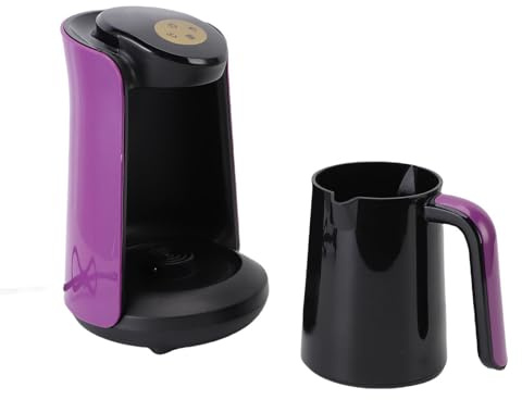 Haofy Machine de Cafetière Turque Authentique avec Contrôle de la Température LCD 3 Modes de Chauffage à Cafetière électrique Portable pour la Maison, Camping de Voyage (Prise UE)